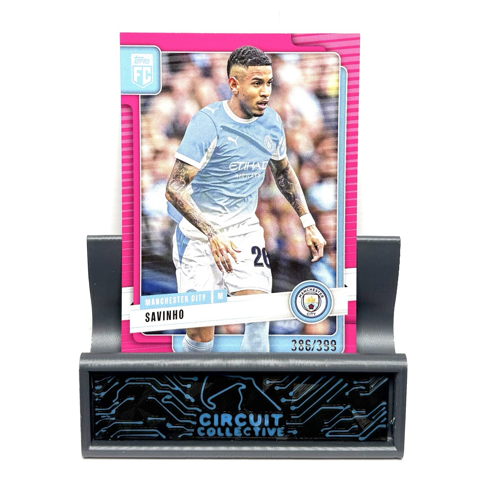 2026-27 Topps Premier League Savinho Pink Parallel /399 Man City #14 Tin 2026-27 Topps Premier League Savinho Pink Parallel /399 Man City #14 Tin