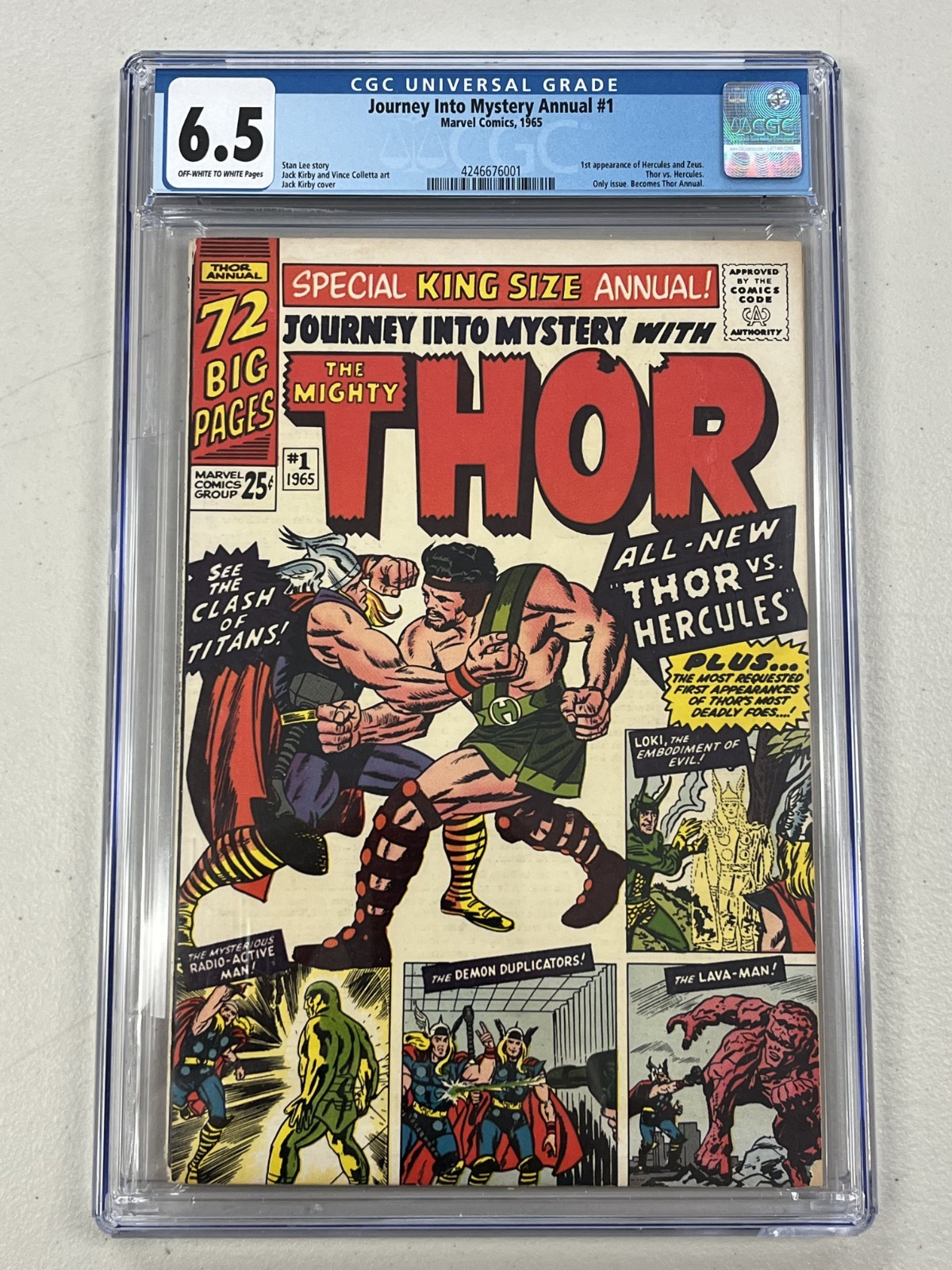 THOR Journey Into Mystery #1 CGC 6.5 1965 - King Size (1st app. Hercules) THOR Journey Into Mystery #1 CGC 6.5 1965 - King Size (1st app. Hercules)