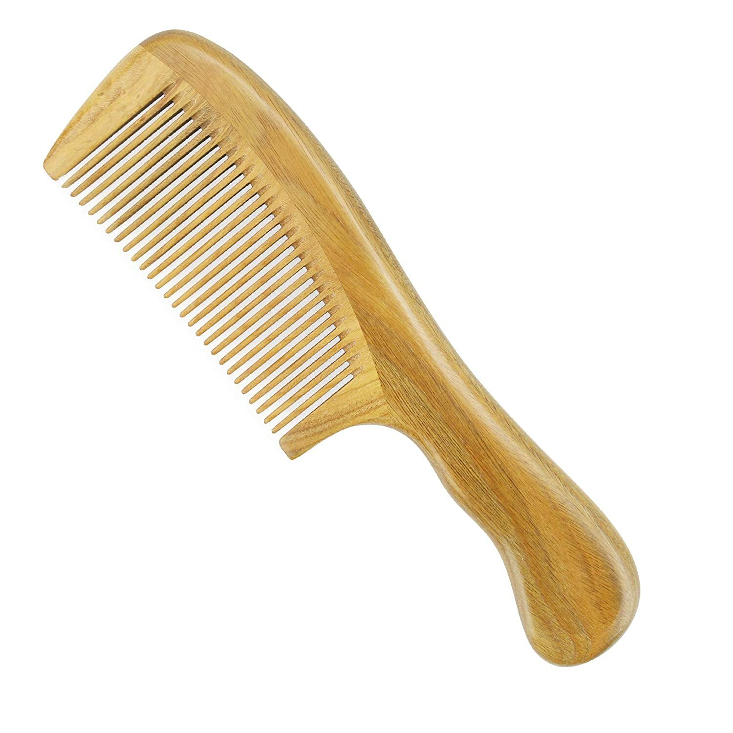 Onedor Handmade 100% Natural Green Sandalwood Hair Dentangler Wooden Combs Onedor Handmade 100% Natural Green Sandalwood Hair Dentangler Wooden Combs