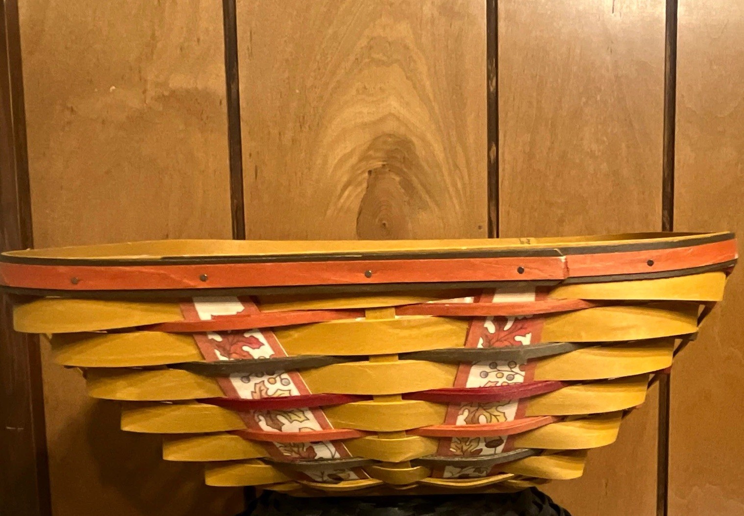 Rare Find- 2017 Longaberger Handwoven Fall Leaves Rectangular serving Basket Rare Find- 2017 Longaberger Handwoven Fall Leaves Rectangular serving Basket