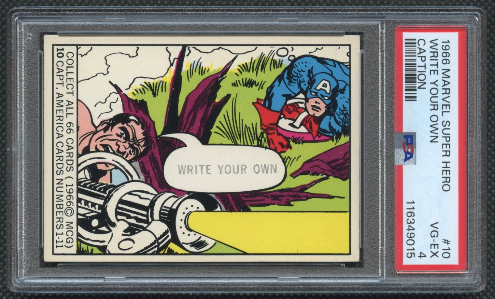 1966 Donruss Marvel Captain America Rookie #10 PSA 4 1966 Donruss Marvel Captain America Rookie #10 PSA 4