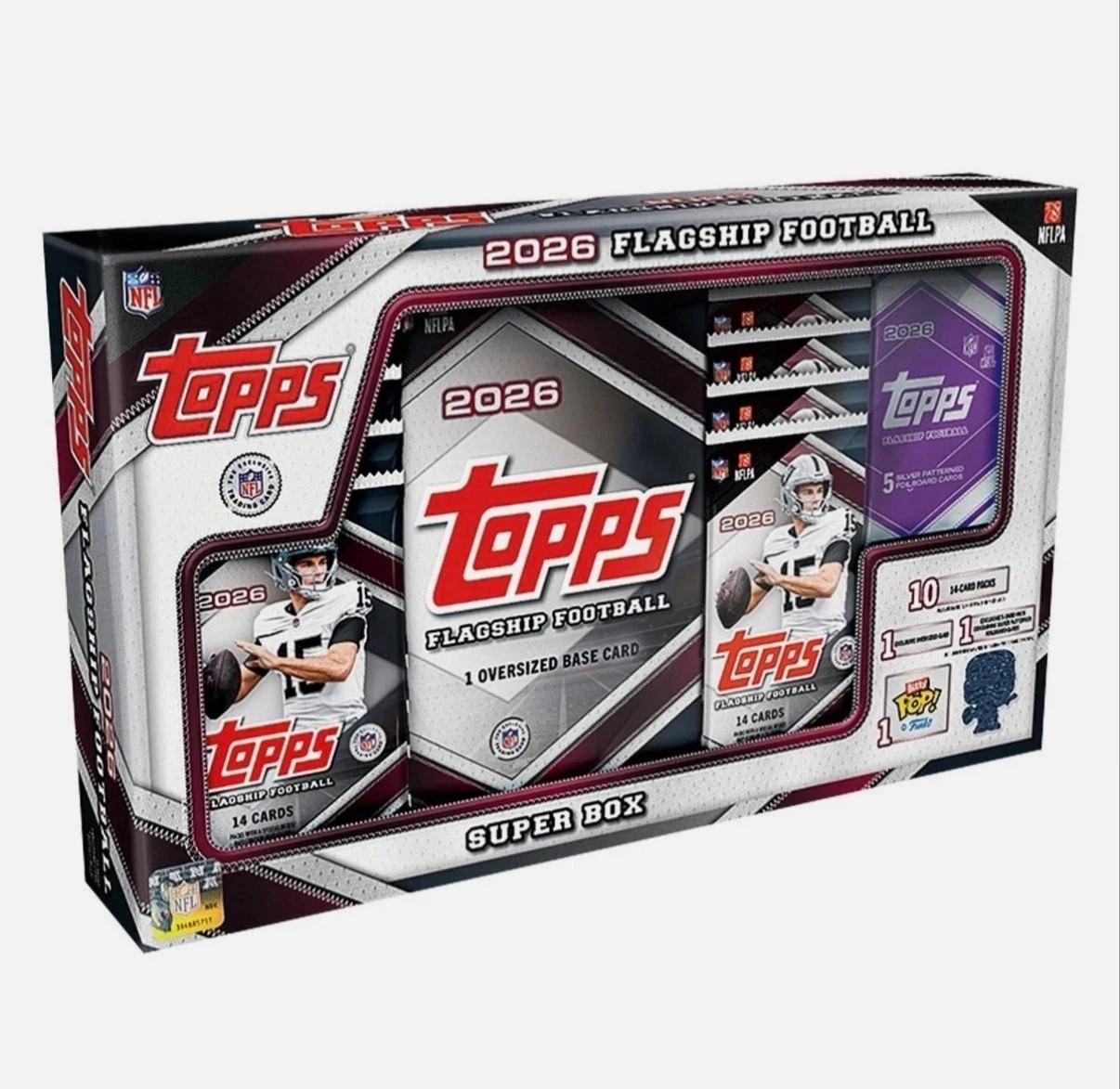 Topps 2026 Flagship Football Super Box Sealed Trading Card Box NFL Topps 2026 Flagship Football Super Box Sealed Trading Card Box NFL