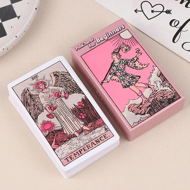 Pink Rider Waite Tarot Cards Deck 78 Cards Beginner Friendly Divination Pink Rider Waite Tarot Cards Deck 78 Cards Beginner Friendly Divination