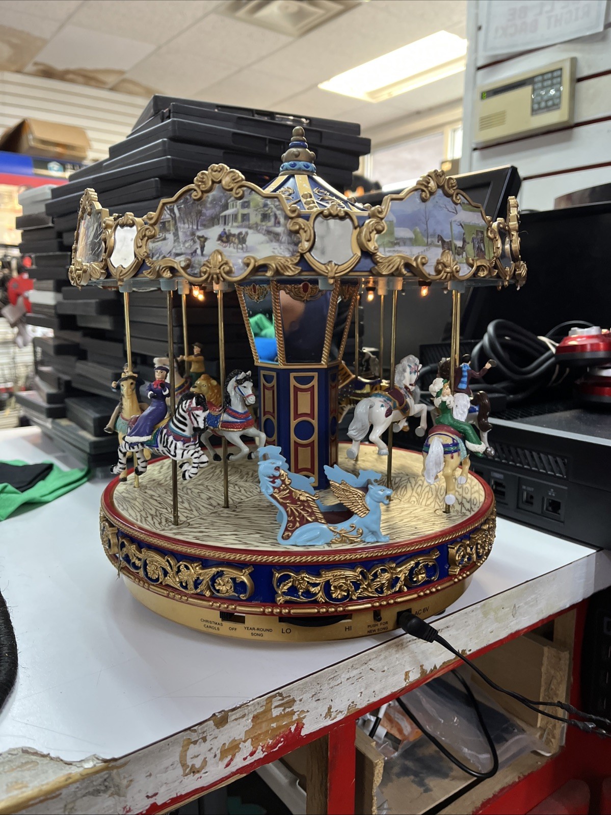 VINTAGE 1999 Mr. Christmas The Carousel Millennium Edition Works Merry Go Round VINTAGE 1999 Mr. Christmas The Carousel Millennium Edition Works Merry Go Round