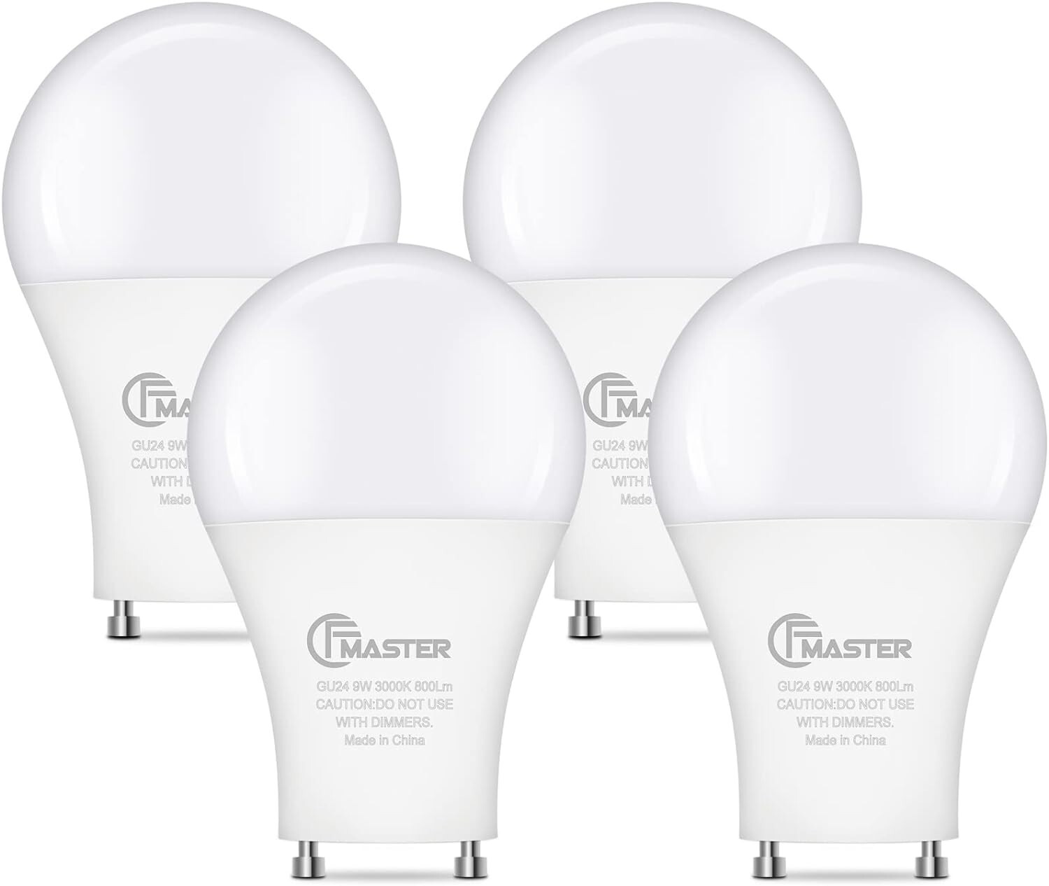 GU24 LED Light Bulb 3000K Warm White 9W(100W Equivalent)800 Lumens 120V CFMaster GU24 LED Light Bulb 3000K Warm White 9W(100W Equivalent)800 Lumens 120V CFMaster