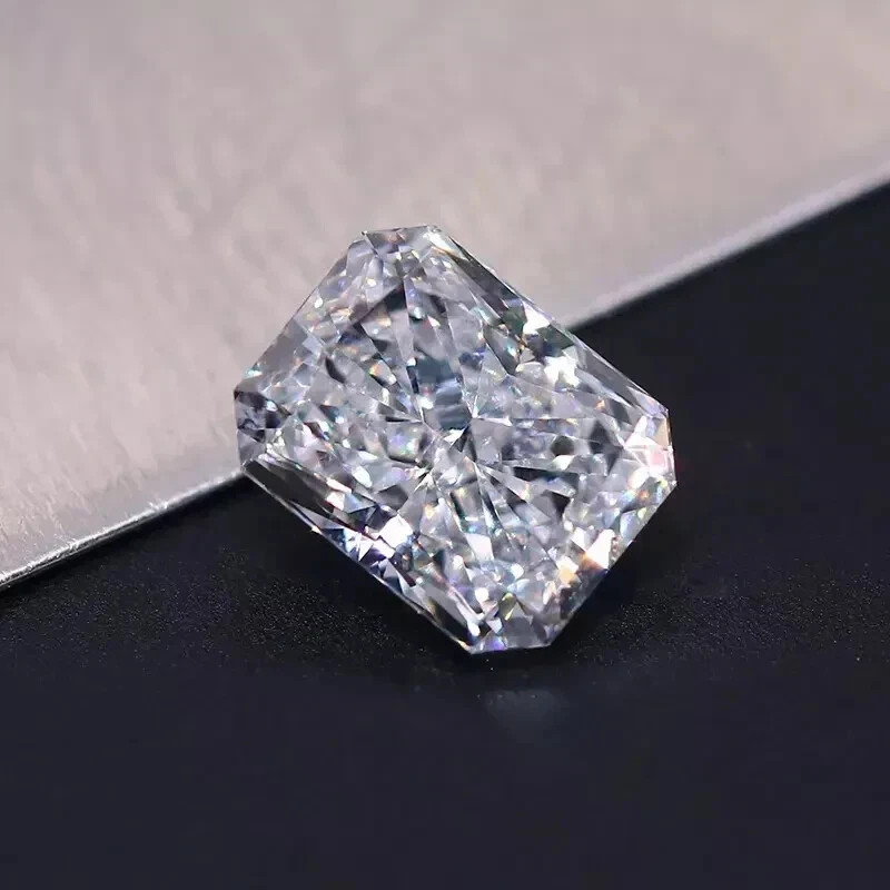 12 CT Natural White Diamond Loose Stone Radiant Cut D Grade VVS1 Diamond Stone