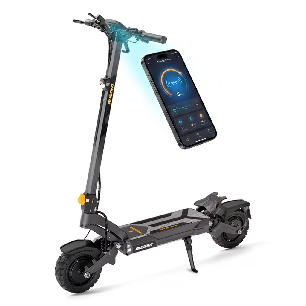 Ausom DT2 Pro Adult Electric Scooter,2*1100W Motor,52V 23.4Ah,115km Max Range
