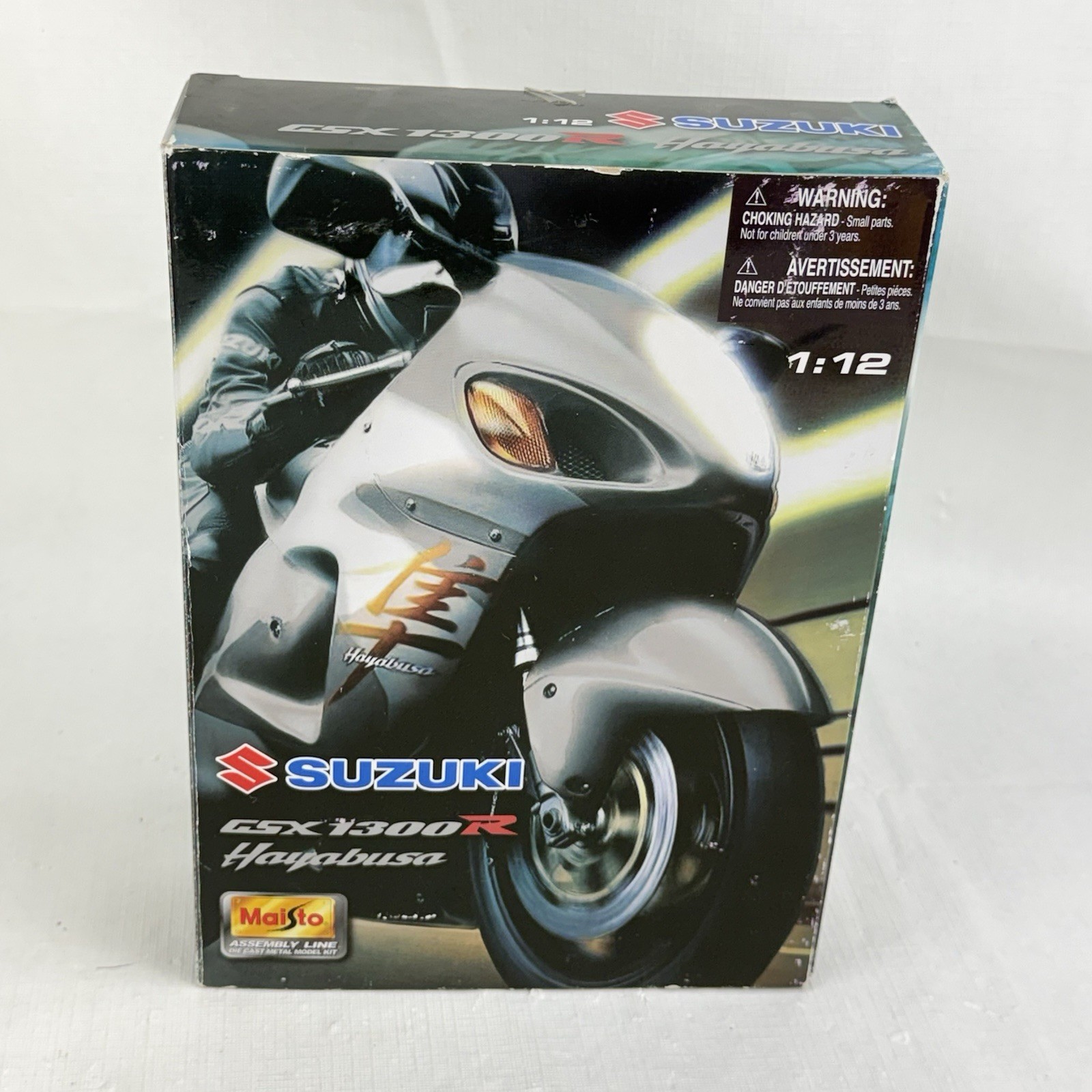 Maisto 1:12 Diecast Suzuki GSX 1300R Hayabusa Blue/Silver Model New