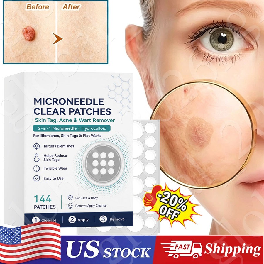 Microneedle Clear Patches, 2-in-1 Microneedle &Hydrocolloid Patch Blemish Care