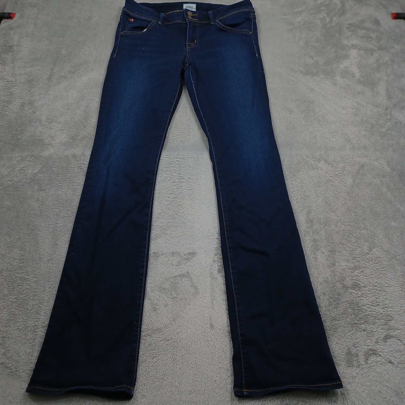 Hudson Jeans Womens 29 Blue Denim Beth Baby Bootcut Distressed Hudson Jeans Womens 29 Blue Denim Beth Baby Bootcut Distressed