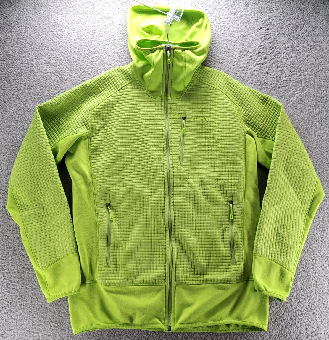 Patagonia Dual Aspect Jacket Mens Large Green Hooded Polartec Power Dry Hiking