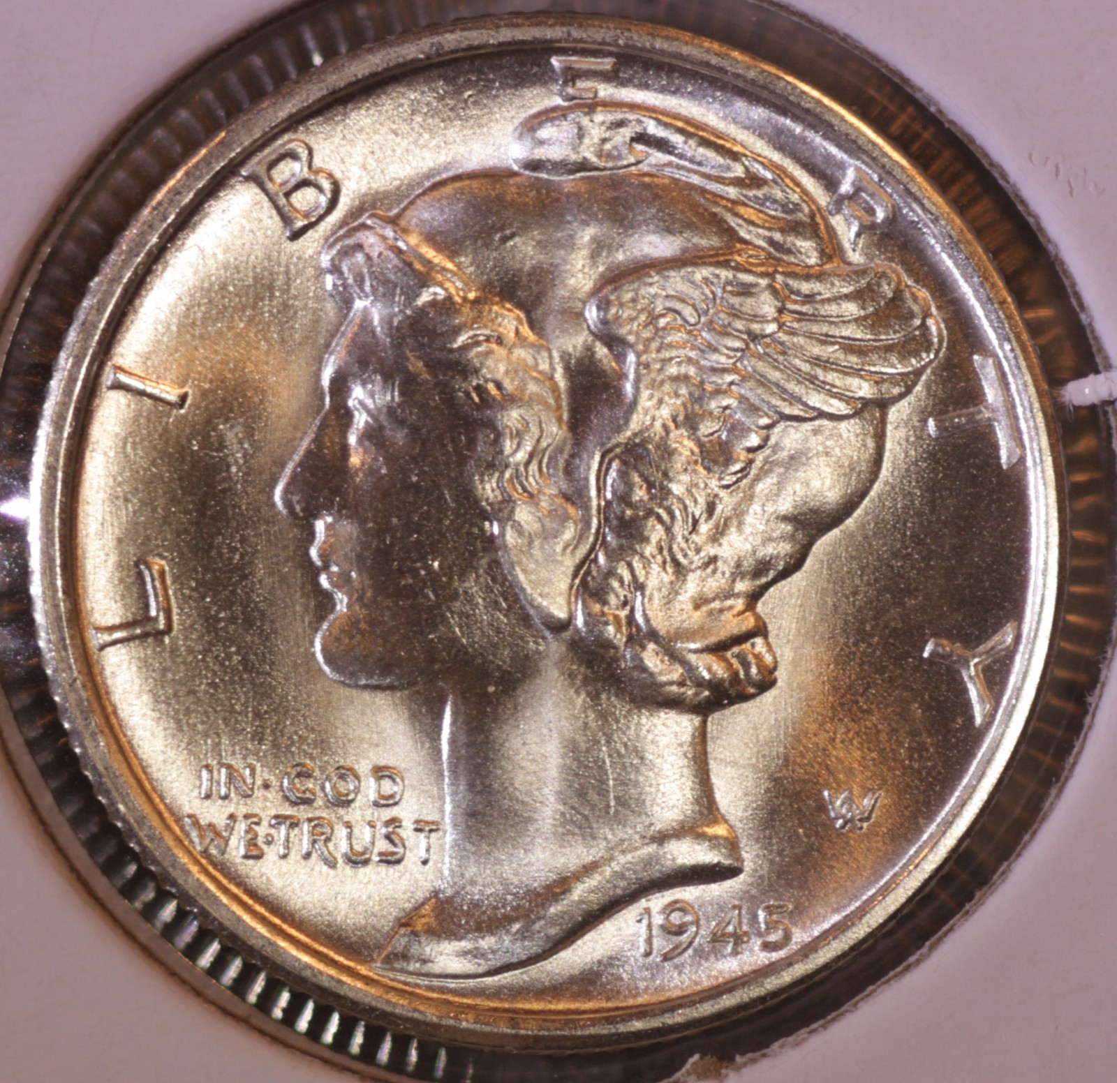 1945 S Mercury Dime GEM BU From an OBW ROLL (1 COIN) 1945 S Mercury Dime GEM BU From an OBW ROLL (1 COIN)