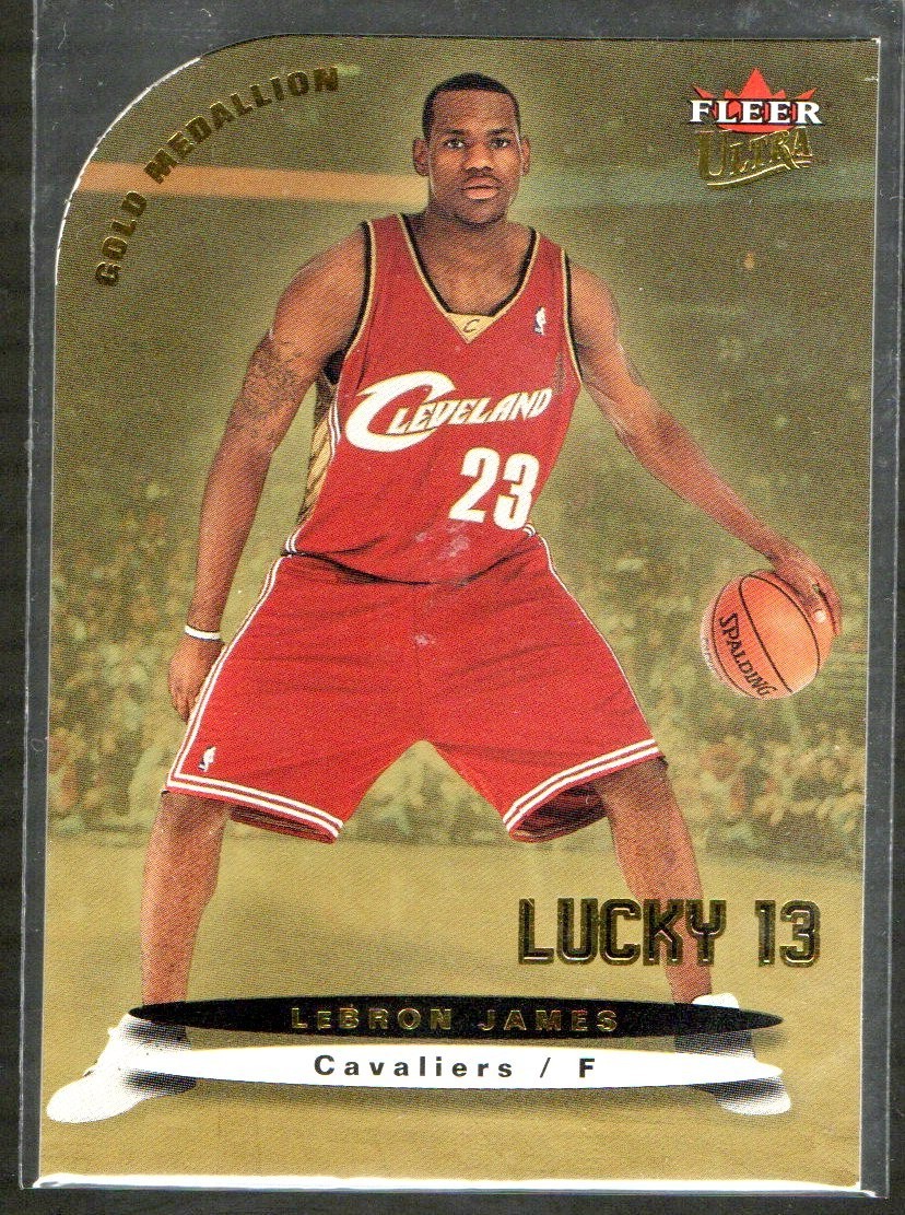 2003–04 Fleer Ultra “Lucky 13” Gold Medallion #171 LeBron James Rookie Card