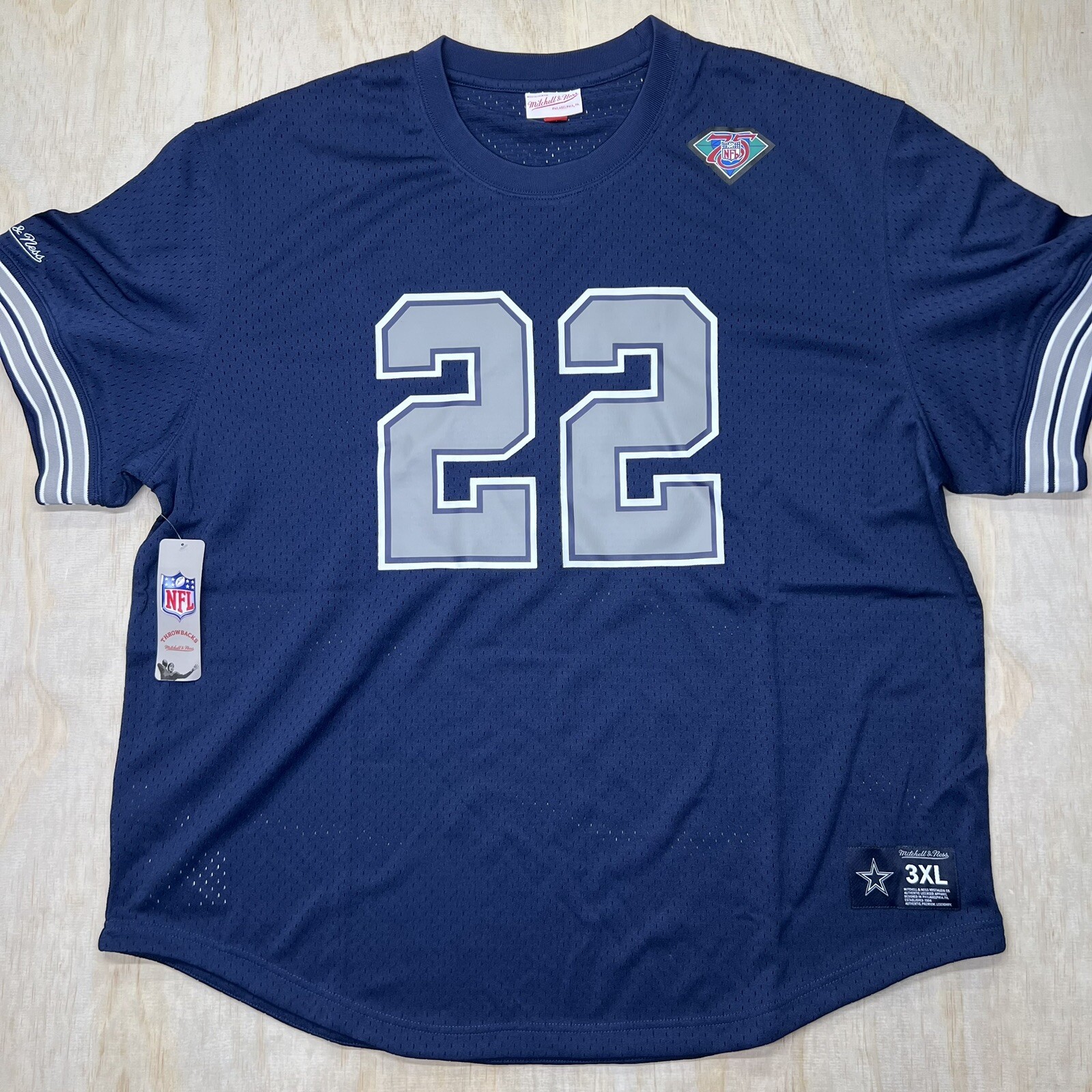 NEW Emmitt Smith Dallas Cowboys Mitchell Ness Retired Player Mesh Shirt 3XL NEW Emmitt Smith Dallas Cowboys Mitchell Ness Retired Player Mesh Shirt 3XL
