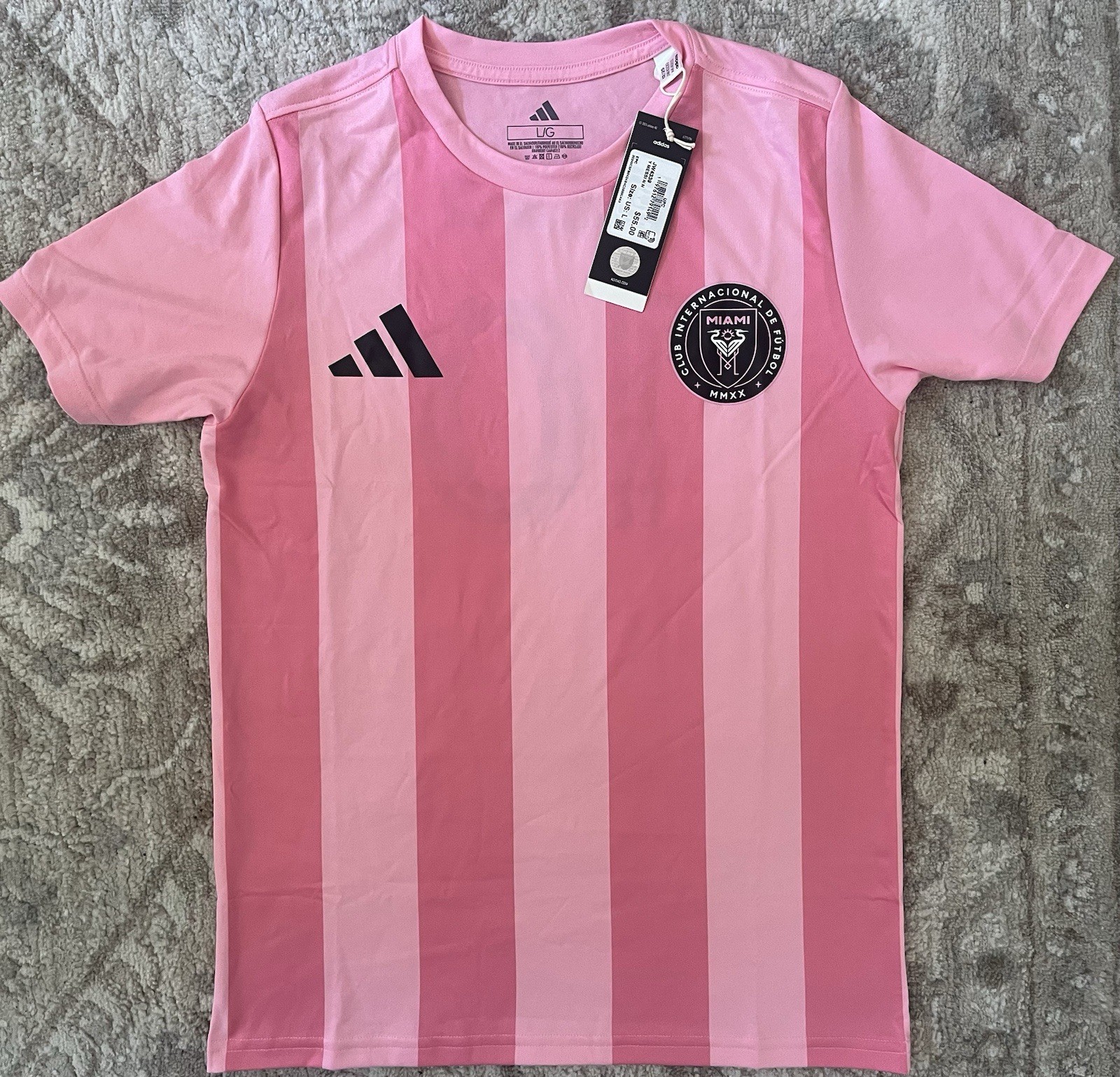 adidas Inter Miami CF Lionel Messi #10 MLS Soccer Jersey Youth Size L/G Pink adidas Inter Miami CF Lionel Messi #10 MLS Soccer Jersey Youth Size L/G Pink