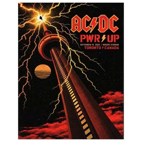 AC/DC PWR UP Tour Rogers Stadium Toronto September 16 2026 Poster