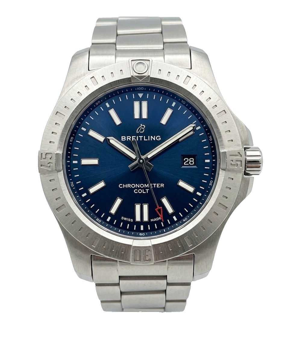 Breitling Colt Automatic A17388 44mm Black Dial Date Chronometer Mint Condition