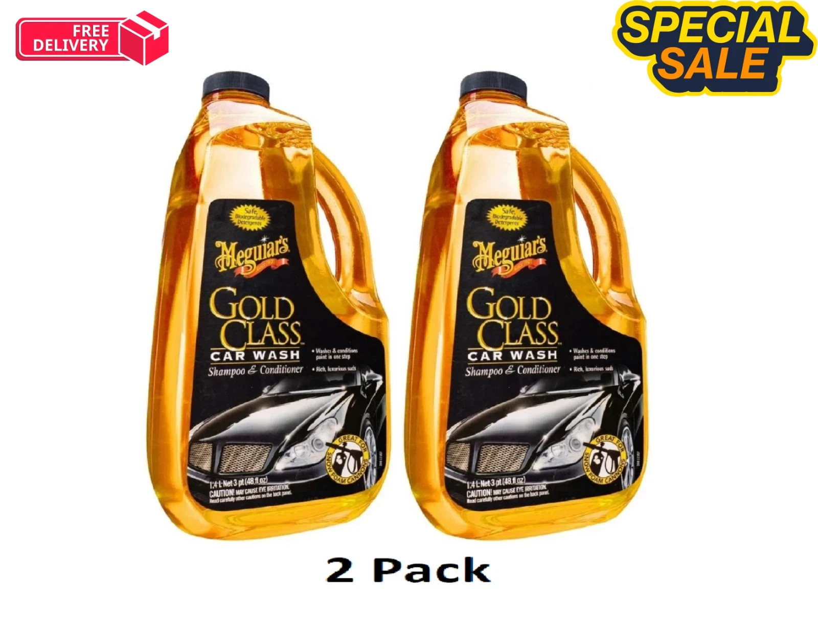 Meguiar\'s G7148 Gold Class Car Wash Shampoo and Conditioner - 48 oz (2 Bottles) Meguiar\'s G7148 Gold Class Car Wash Shampoo and Conditioner - 48 oz (2 Bottles)