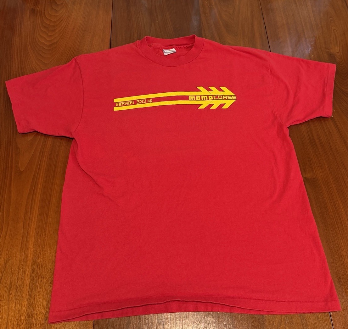 Vintage 1990s Ferrari Racing 333sp Momo Large Shirt Hanes Beefy F1 Racing Vintage 1990s Ferrari Racing 333sp Momo Large Shirt Hanes Beefy F1 Racing