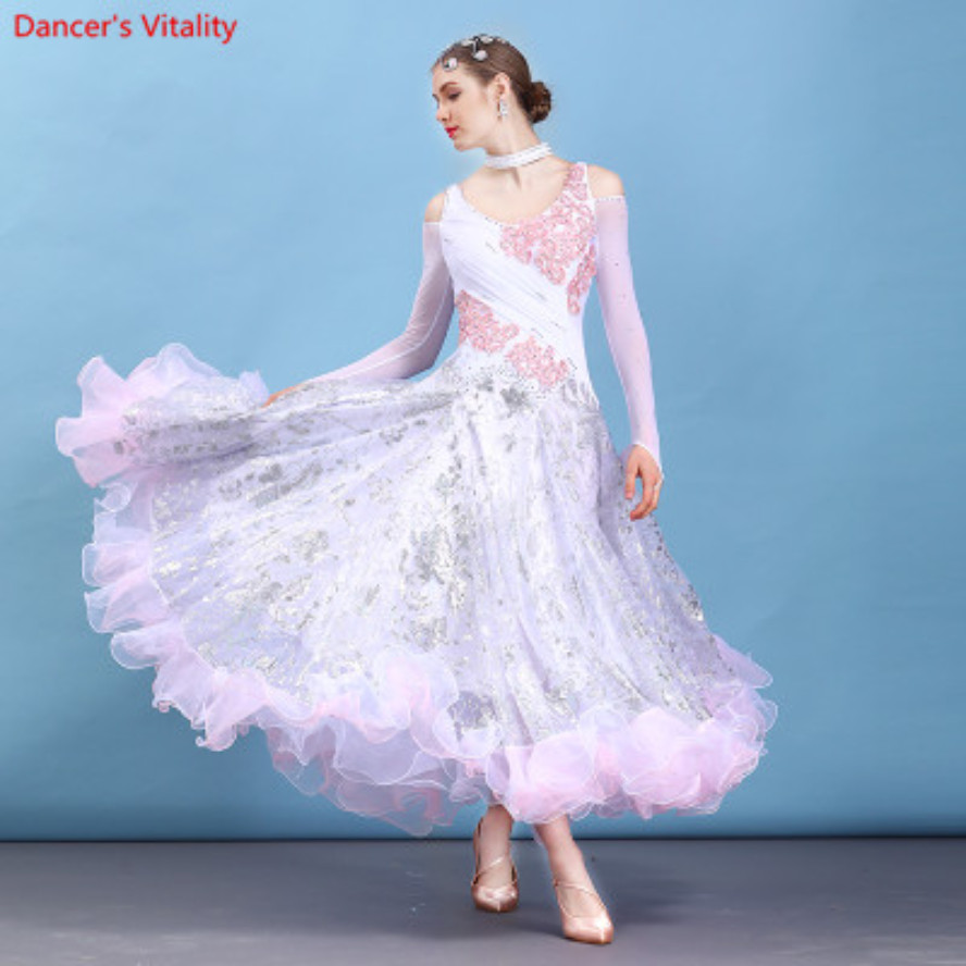 Ballroom Dance Dress Competition Standard Dresses Modern Waltz Dance Costume