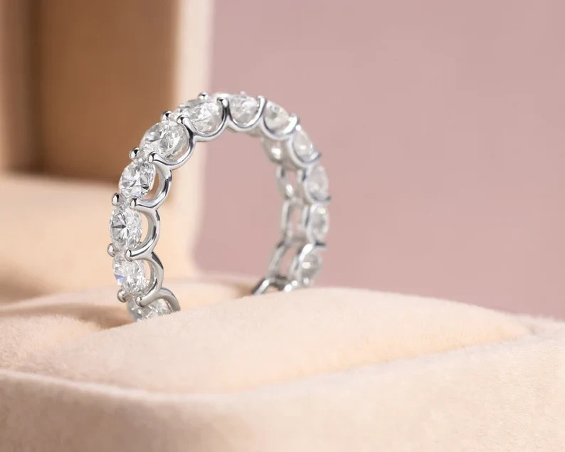 4.50Ct Round Cut Natural Diamond 950 Platinum Eternity Band Ring 4.50Ct Round Cut Natural Diamond 950 Platinum Eternity Band Ring