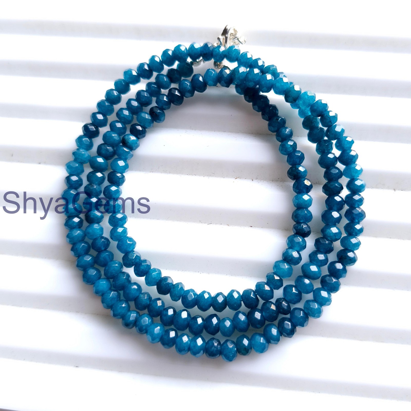 AAA Blue Sapphire Beaded Necklace, Faceted Sapphire Rondelle Beads, Blue Beads AAA Blue Sapphire Beaded Necklace, Faceted Sapphire Rondelle Beads, Blue Beads
