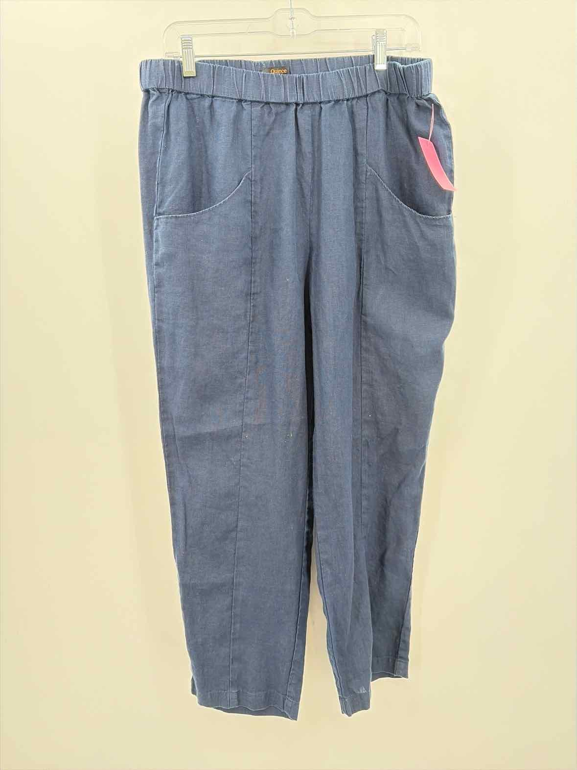 Pre-Owned Quince Navy Size Large Pull On Pants Pre-Owned Quince Navy Size Large Pull On Pants