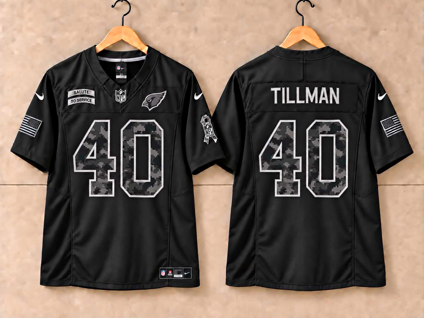 Nike Arizona Cardinals Pat Tillman #40 Salute to Service Jersey Black All Sizes Nike Arizona Cardinals Pat Tillman #40 Salute to Service Jersey Black All Sizes