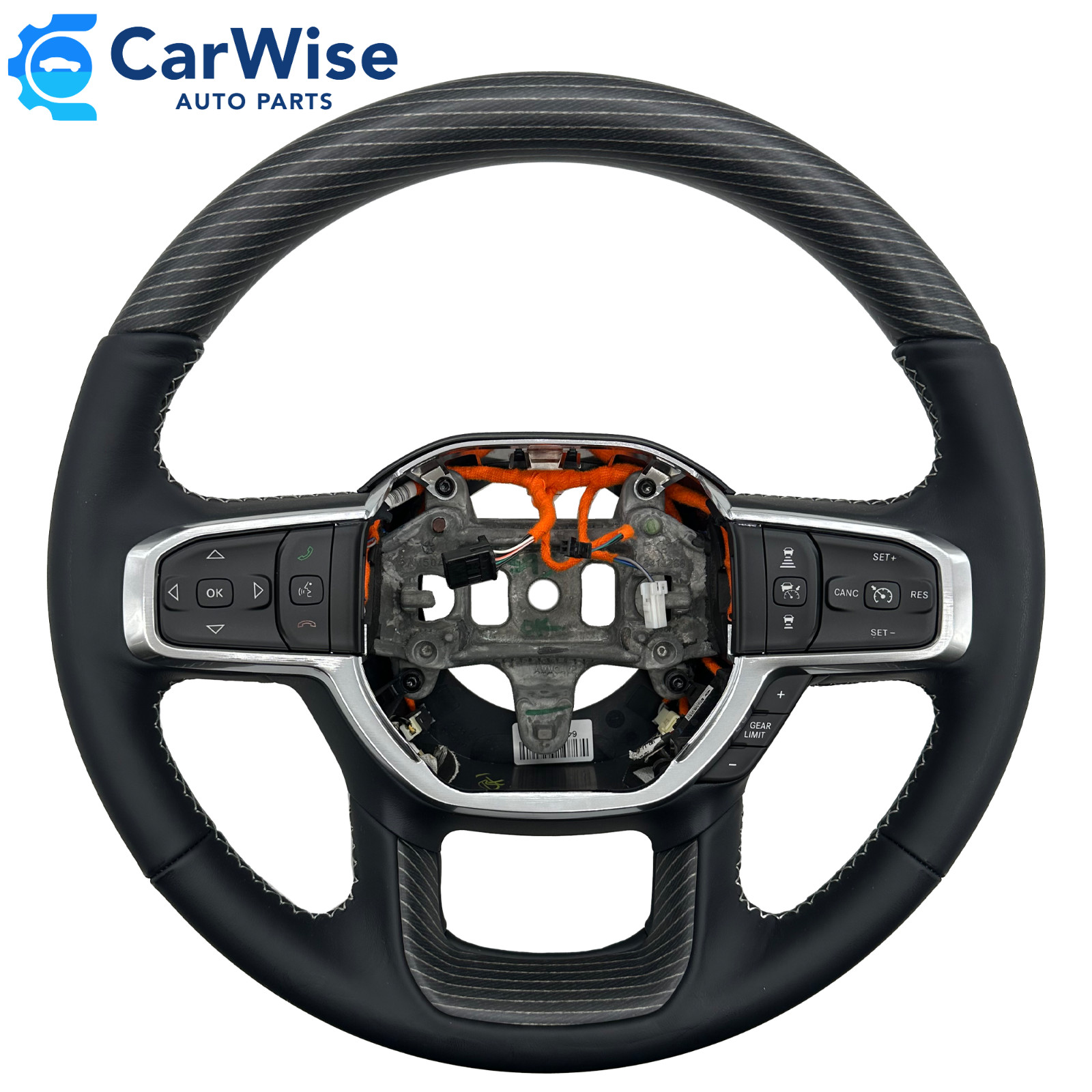NEW 2019-2022 Dodge Ram 1500 Limited Steering Wheel Leather Woodgrain Silver NEW 2019-2022 Dodge Ram 1500 Limited Steering Wheel Leather Woodgrain Silver