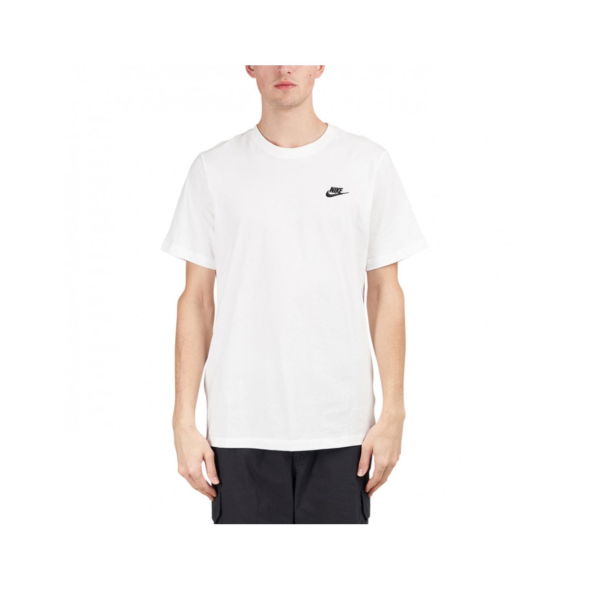Nike Men\'s Sportswear Club T-Shirt AR4997-101 White/Black SZ XS-4XL Brand New Nike Men\'s Sportswear Club T-Shirt AR4997-101 White/Black SZ XS-4XL Brand New