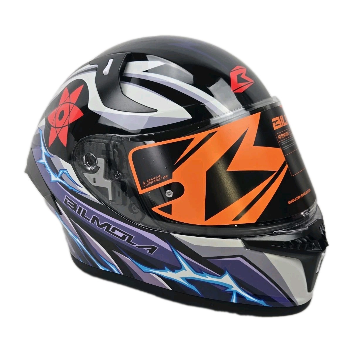 Limited Edition Bilmola X Naruto Sasuke Motorcycle Helmet Size S USA Limited Edition Bilmola X Naruto Sasuke Motorcycle Helmet Size S USA