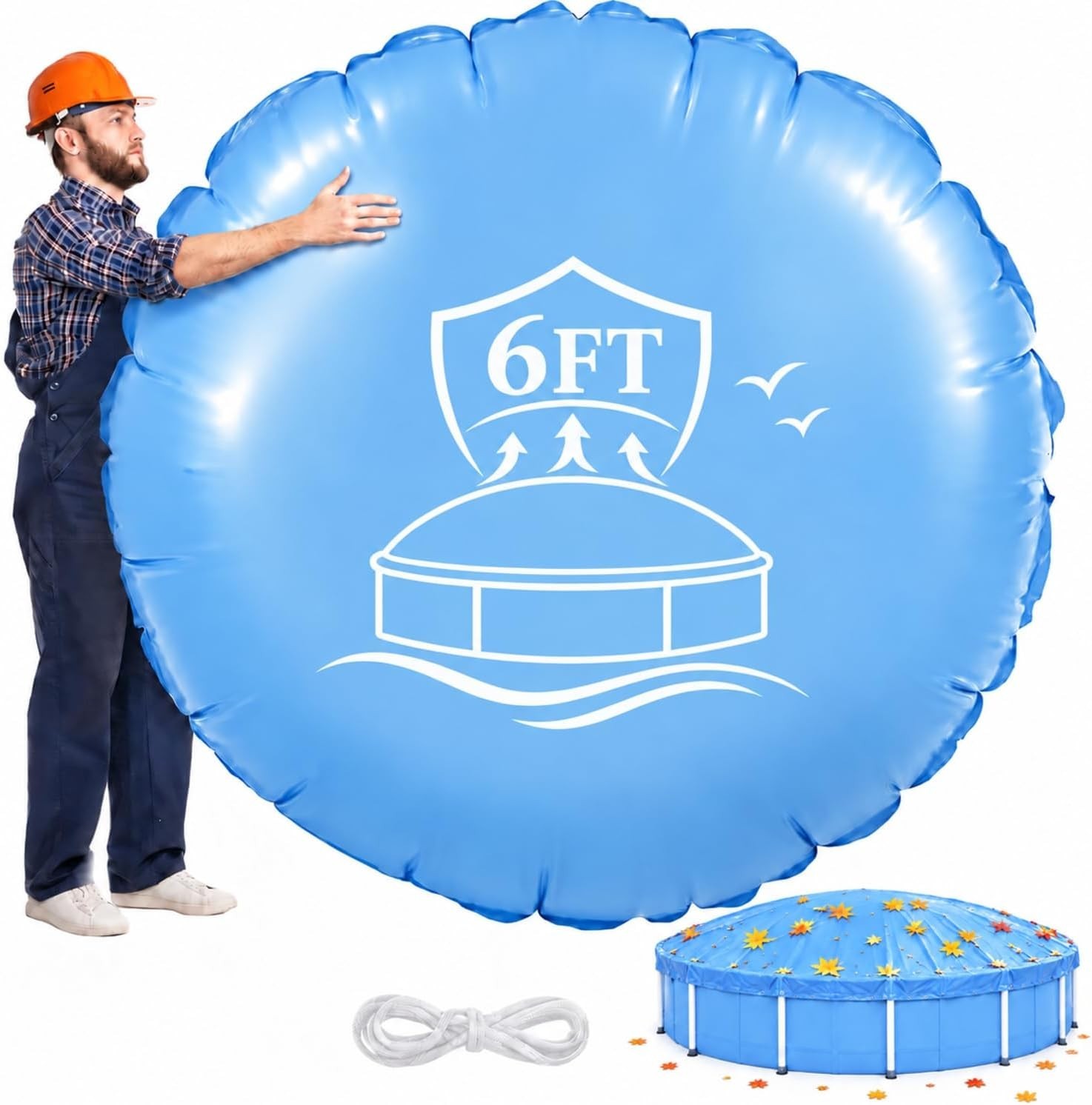 6 X 6 Ft Pool Pillows for above Ground round Pool Air Pillow Winter Swimming Inf 6 X 6 Ft Pool Pillows for above Ground round Pool Air Pillow Winter Swimming Inf