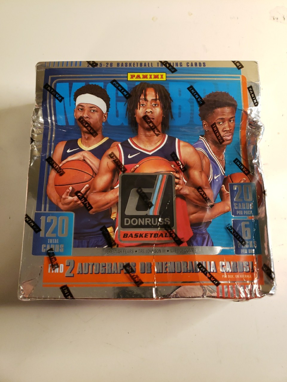 2025-2026 Panini Donruss NBA Basketball MEGA BOX (Dented Box) 2025-2026 Panini Donruss NBA Basketball MEGA BOX (Dented Box)