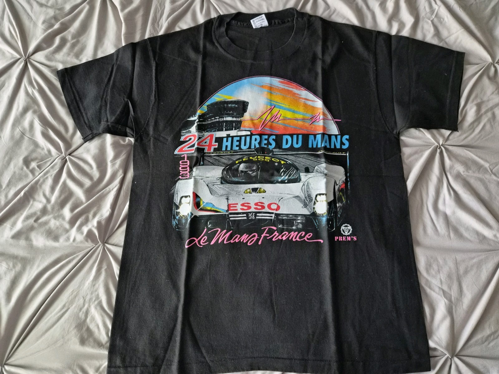 Vintage 1993 Le Mans Peugeot 905 ESSO Racing T-Shirt XL 24 Heures du Mans Vintage 1993 Le Mans Peugeot 905 ESSO Racing T-Shirt XL 24 Heures du Mans