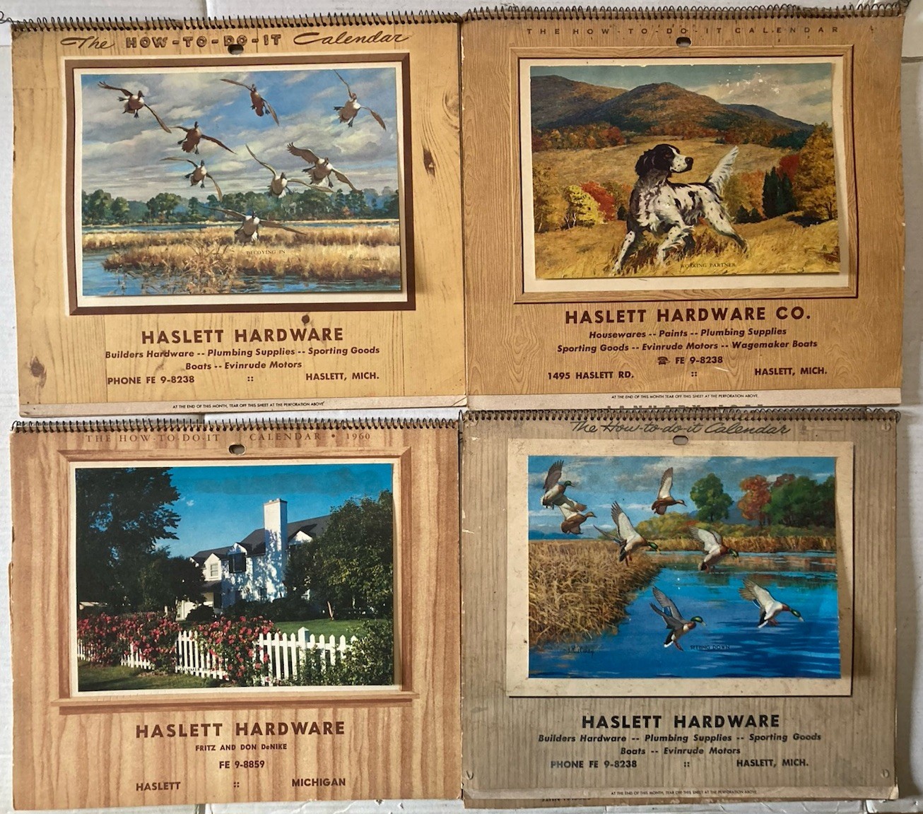 4 Vintage  “How To” Guides (formerly Calendars) From Haslett Hardware