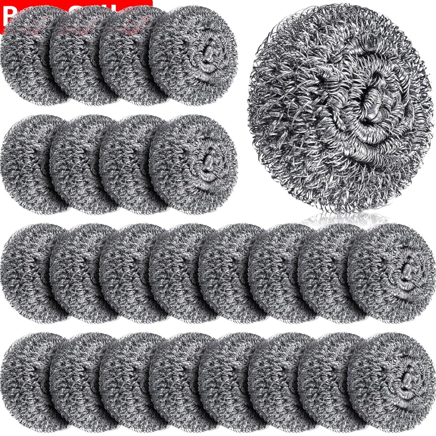 Commercial Grade 150 Pack Steel Wool Pads – 3 Inches, Ideal for Tough Cleaning