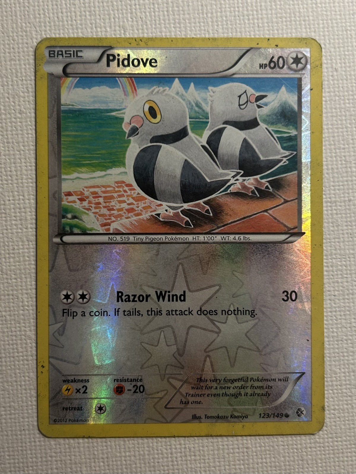 Pidove 123/149 Common Boundaries Crossed Pokemon Reverse Holo Moderately Played Pidove 123/149 Common Boundaries Crossed Pokemon Reverse Holo Moderately Played