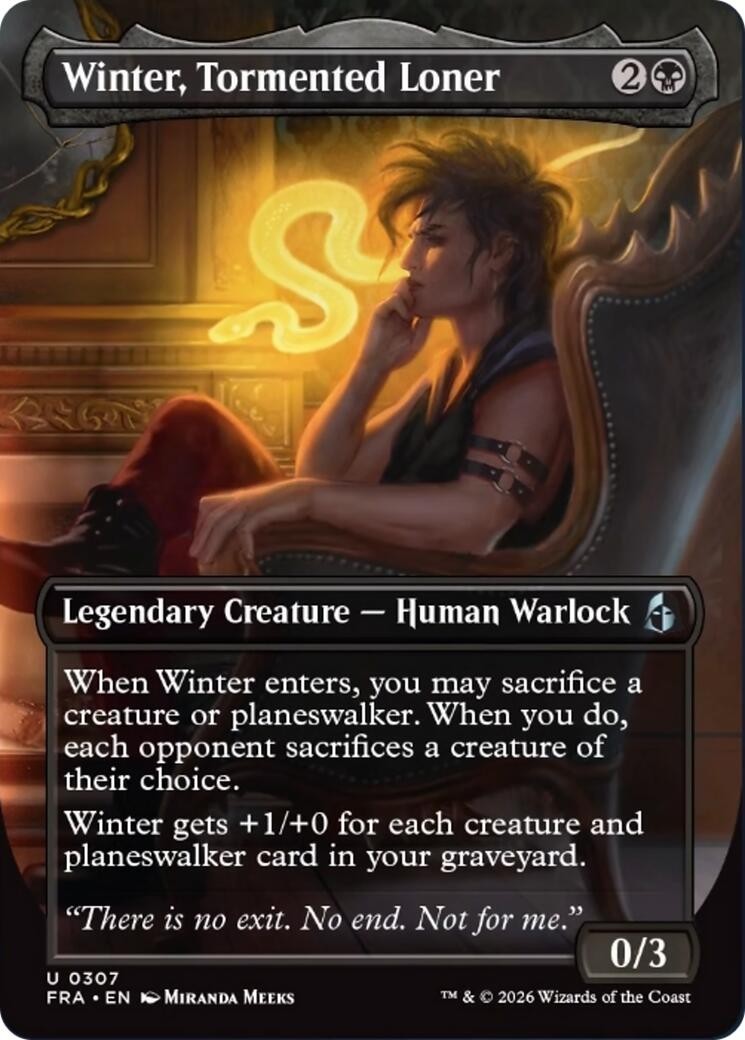 MTG FRA U Winter, Tormented Loner (Borderless) #307 NM