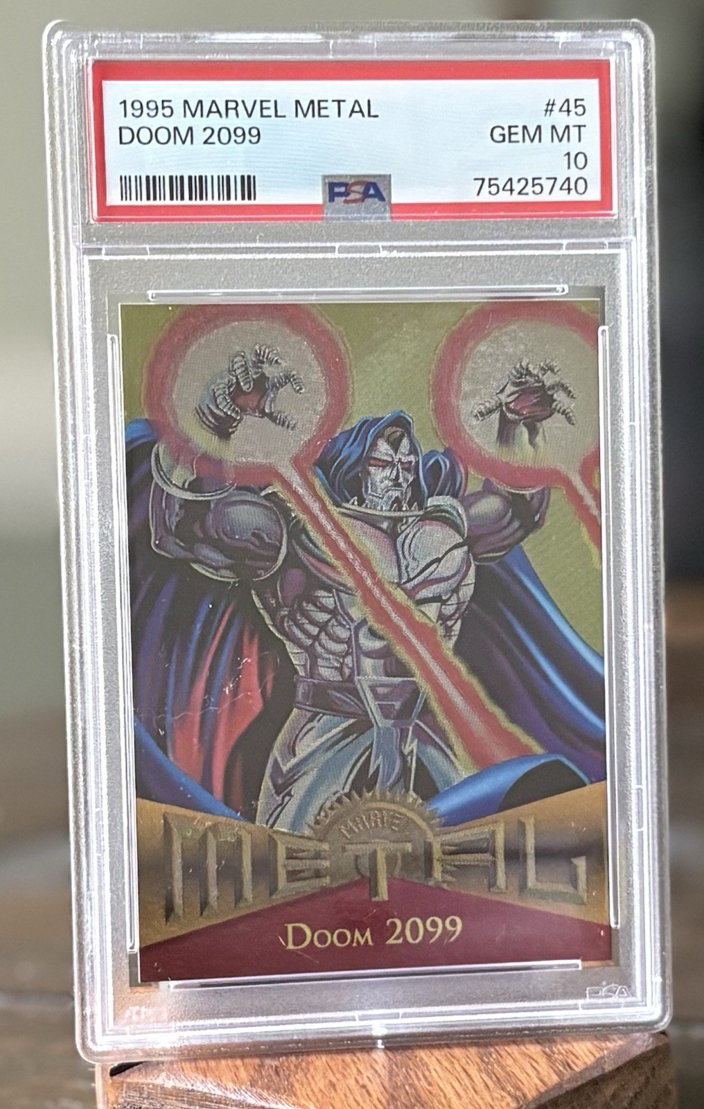 1995 Fleer Marvel Metal #45 Doom 2099 Gem Mint PSA 10 Low Pop
