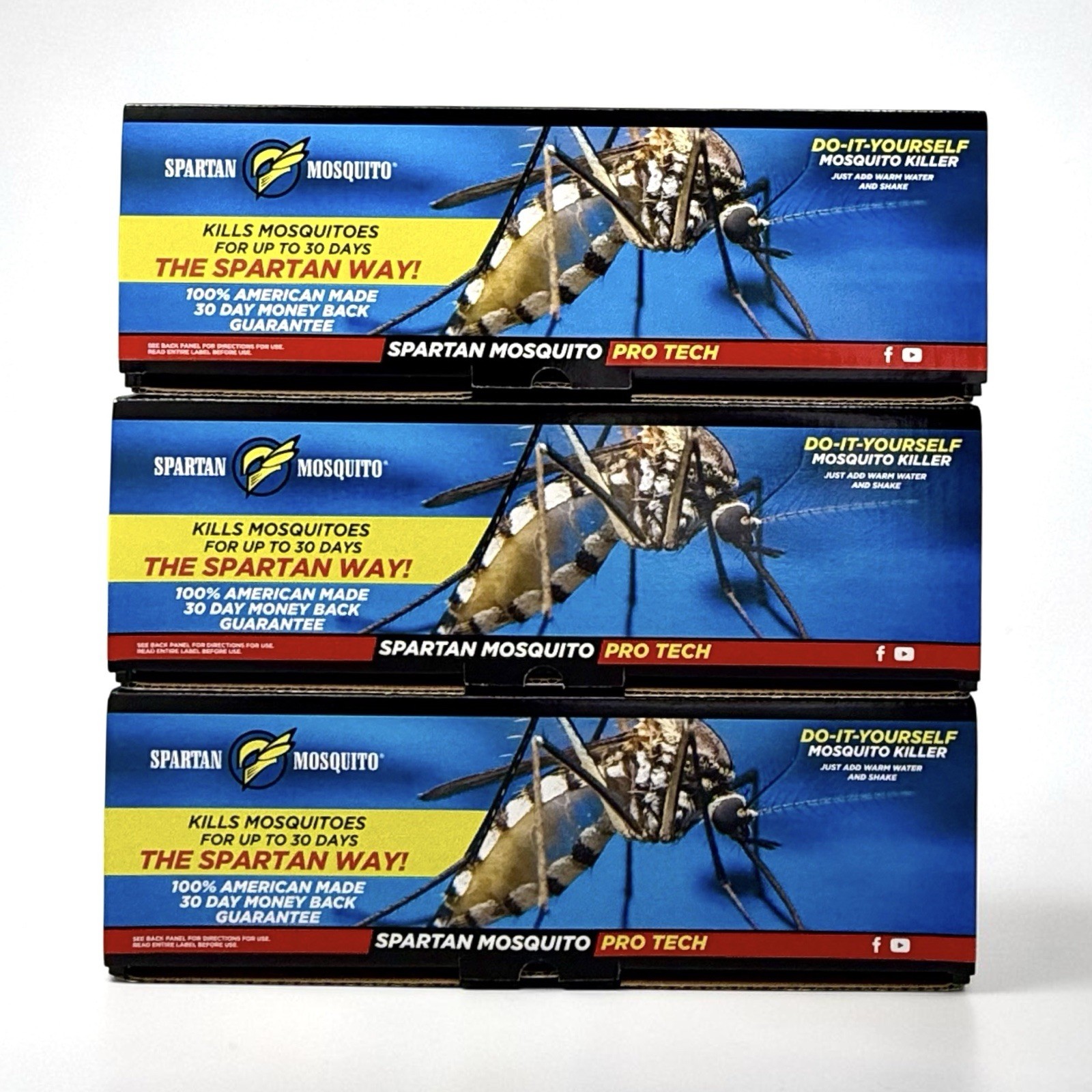 ⭕️ NEW 3 PACK SPARTAN MOSQUITO PRO TECH DIY MOSQUITO KILLER 30 DAY TREATMENT