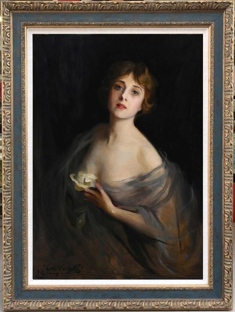 Handmade Old Master-Art Antique Oil Painting women girl on canvas 24\ Handmade Old Master-Art Antique Oil Painting women girl on canvas 24\
