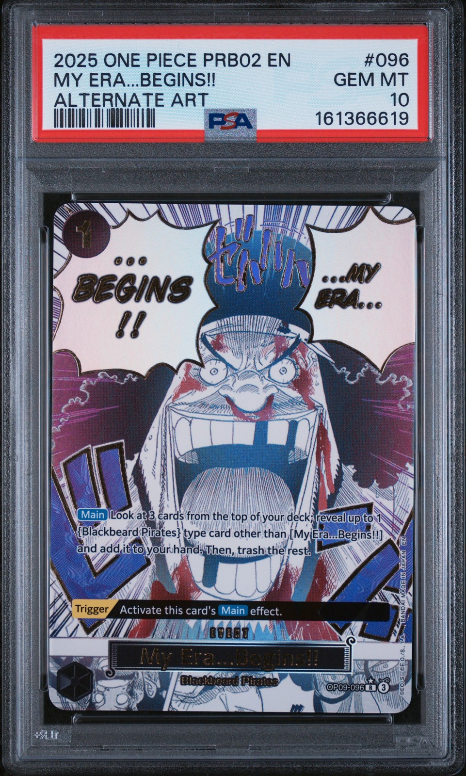 One Piece My Era...Begins Alternate Art PRB02 OP09-096 PSA 10 One Piece My Era...Begins Alternate Art PRB02 OP09-096 PSA 10