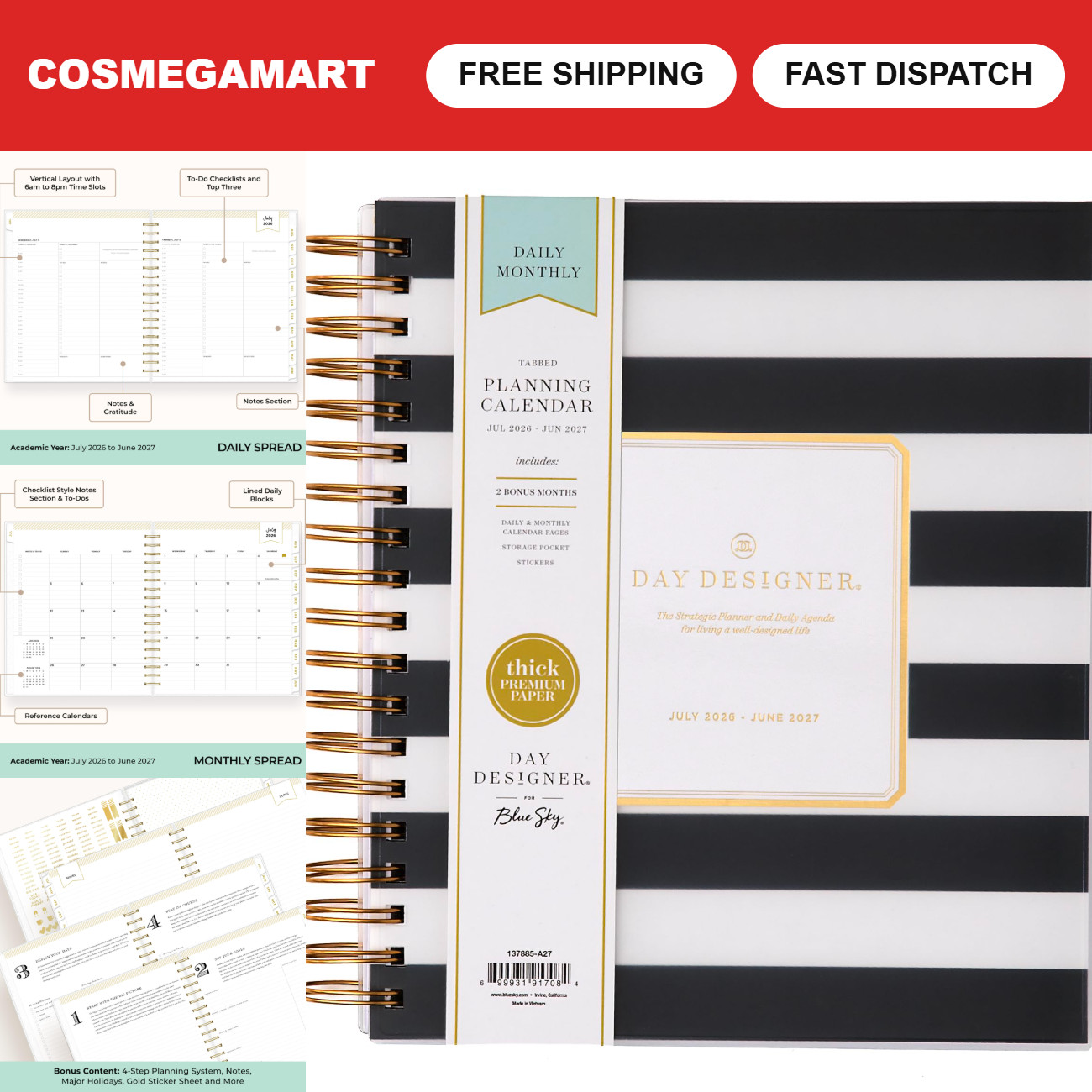 2026-2027 Academic Planner - Daily & Monthly Organizer, 8