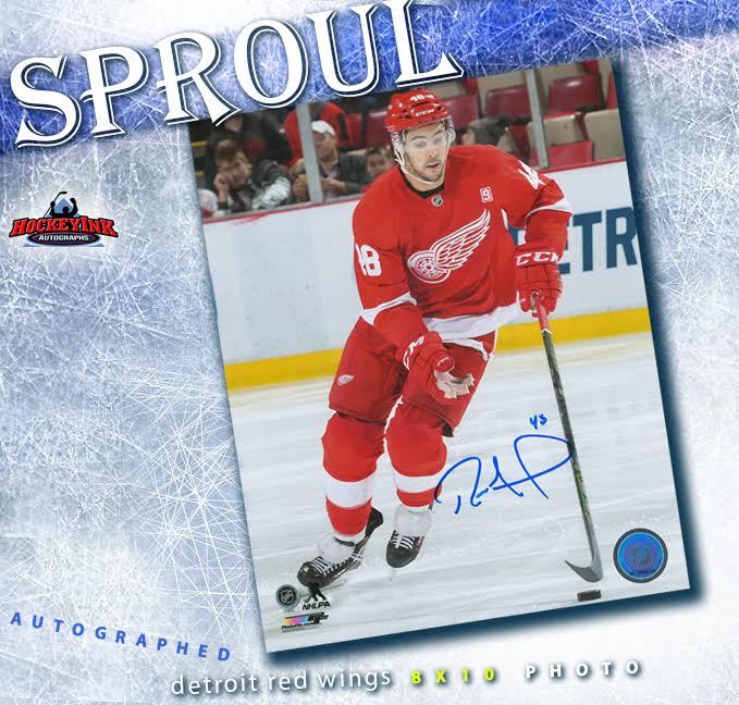 RYAN SPROUL Signed Detroit Red Wings 8x10 Photo - 70442 RYAN SPROUL Signed Detroit Red Wings 8x10 Photo - 70442