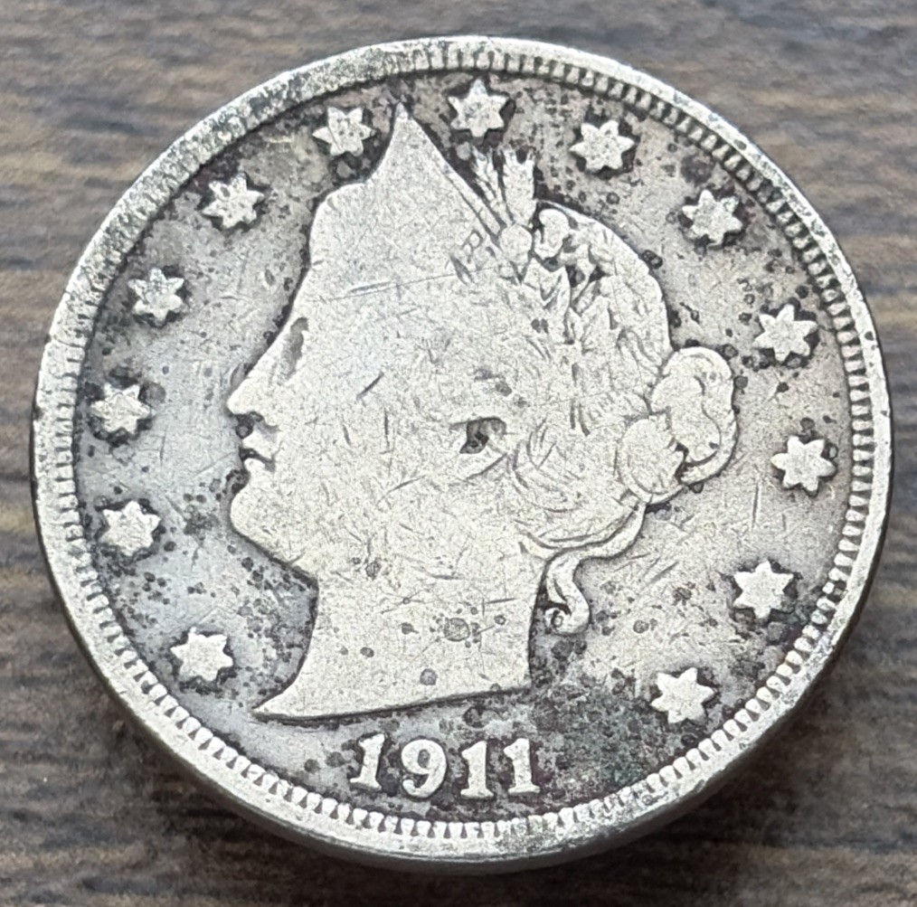1911 5C Liberty Nickel Solid Grade Nice Coin **1095 1911 5C Liberty Nickel Solid Grade Nice Coin **1095