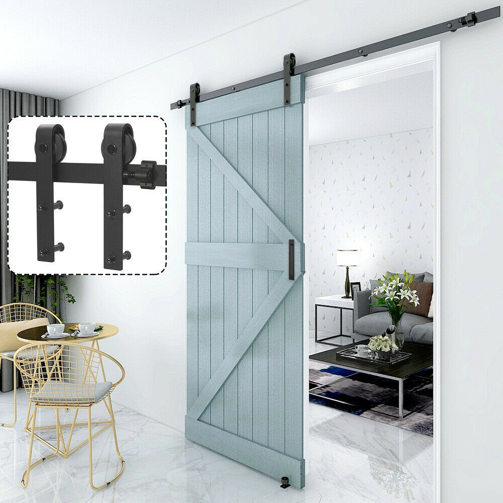 6.6 FT Heavy Duty Sliding Barn Door Hardware Track Kit for 36\ 6.6 FT Heavy Duty Sliding Barn Door Hardware Track Kit for 36\