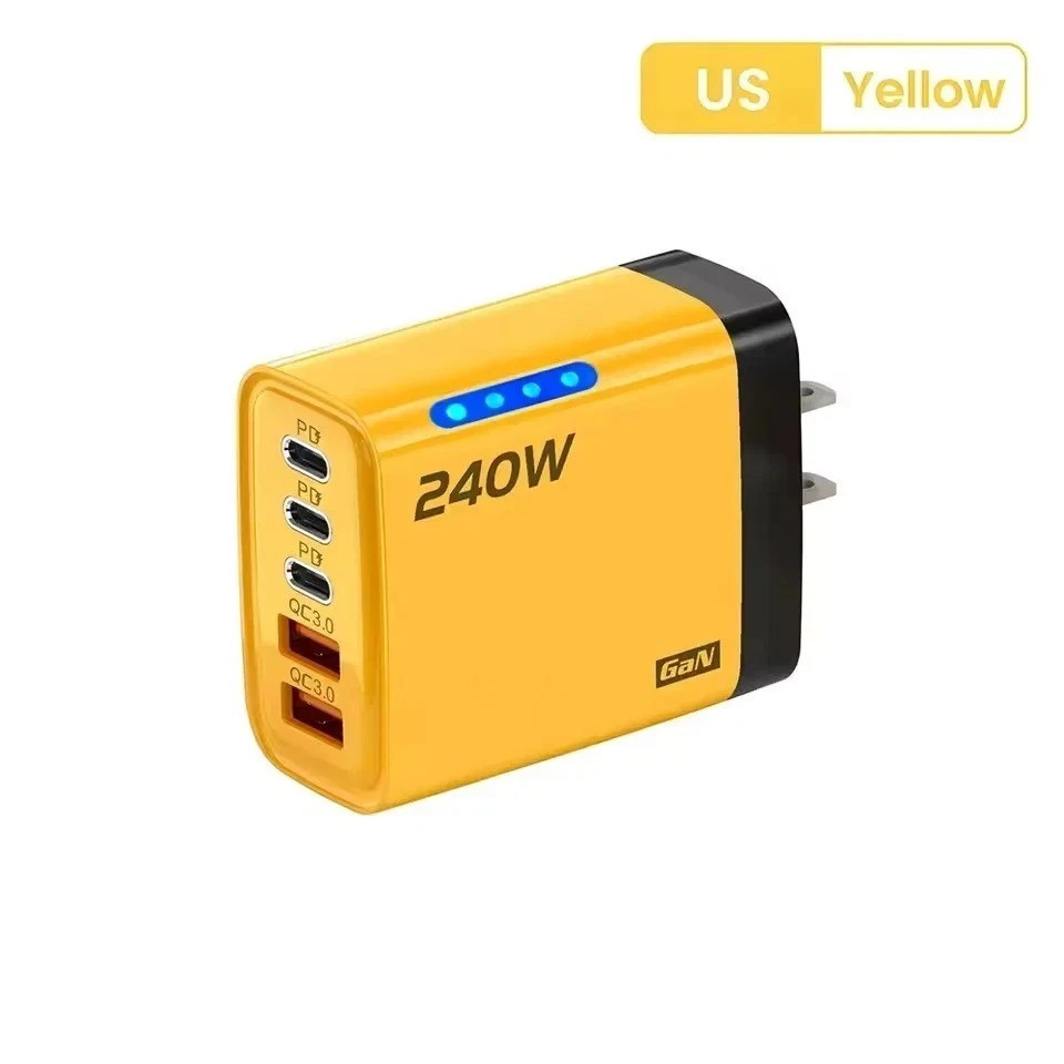 240W Fast Charging USB Type C US Wall Charger For Samsung iPhone Android Phone 240W Fast Charging USB Type C US Wall Charger For Samsung iPhone Android Phone