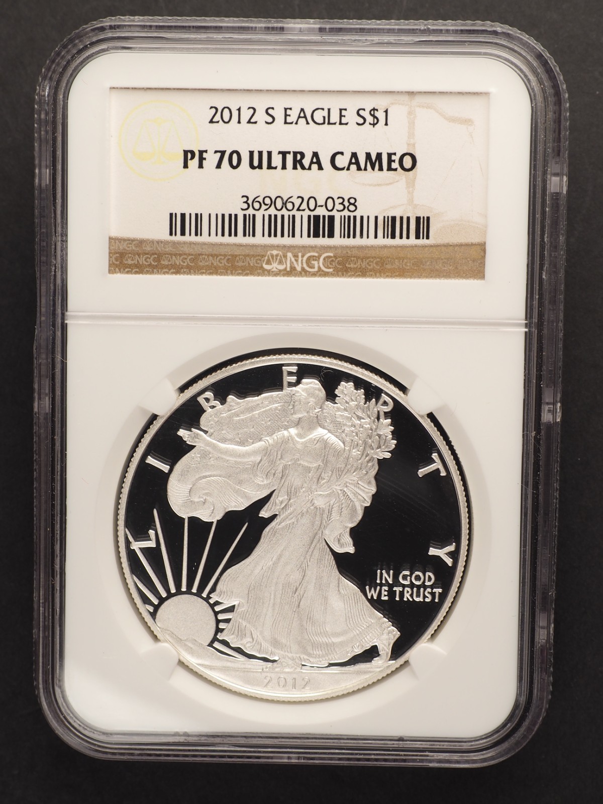 2012 S SILVER PROOF EAGLE - NGC PF 70 ULTRA CAMEO -  G2483