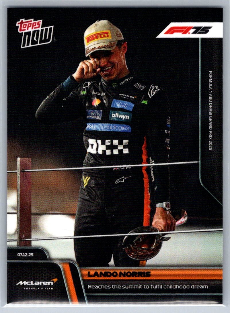 2025 Topps Now Formula 1 Lando Norris #087