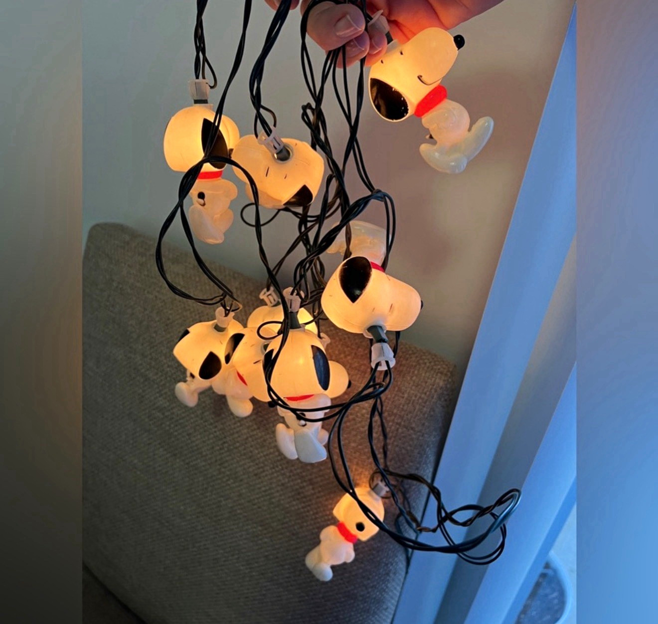 Vintage Peanuts Snoopy String Lights Blow Mold Light Up Decor Tested Working Vintage Peanuts Snoopy String Lights Blow Mold Light Up Decor Tested Working